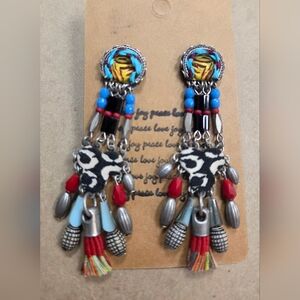 AYALA BAR Bohemian Multicolor Dangle Earrings